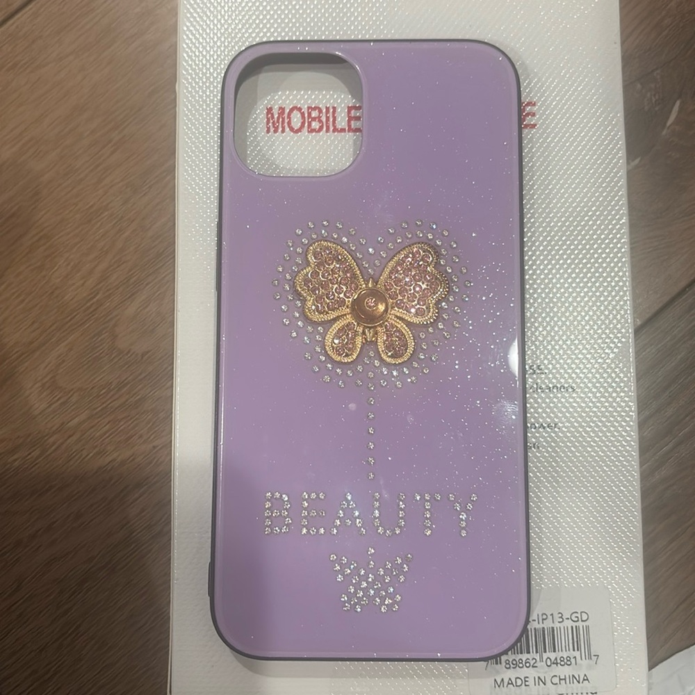 Purple beauty symbol iphone 15/14/13 case